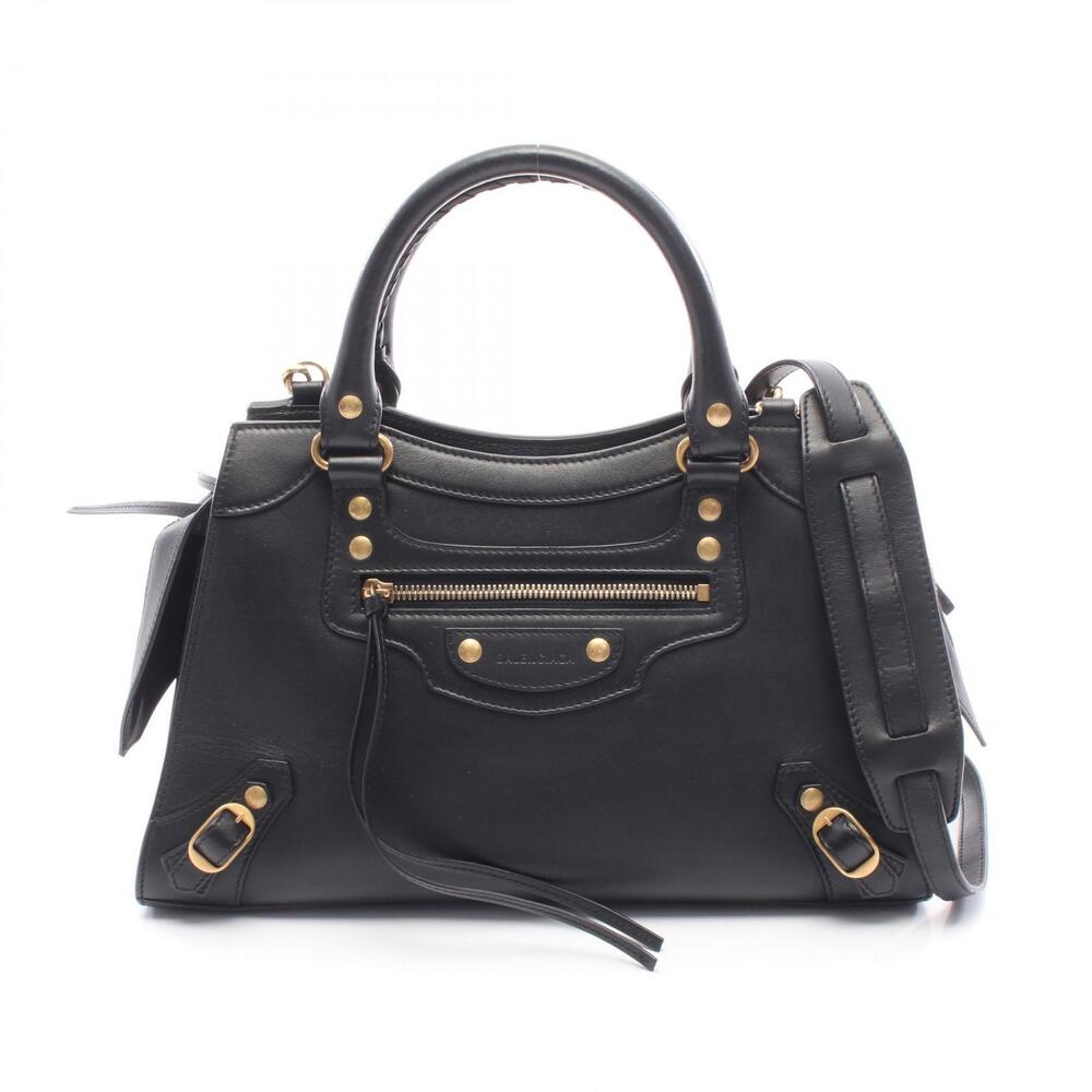 Balenciaga Neo City Handbag Leather Black